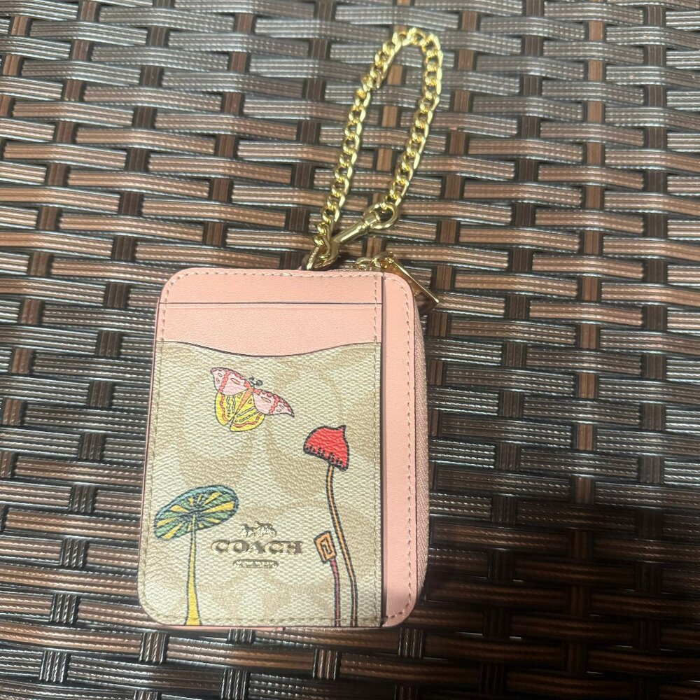 Coach X Observed By Us Zip Card Case In Signature Canvas cu403